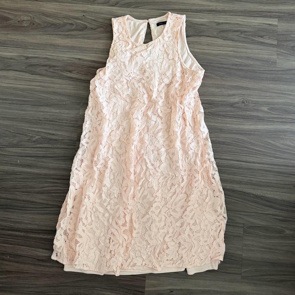 Tommy Hilfiger Lace Midi Dress - Soft Pink